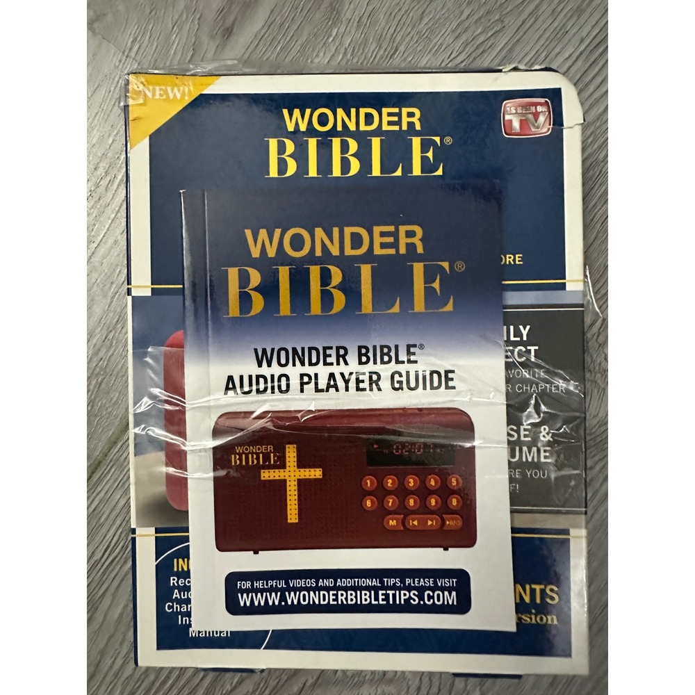 Wonder Bible KJV Audio Player Rechargeable Old New Testament Religious Gift Idea